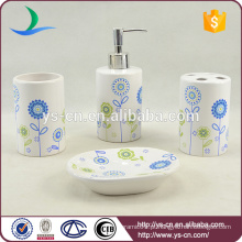 Decalque de logotipo personalizado conjunto de acessórios de banho de cerâmica